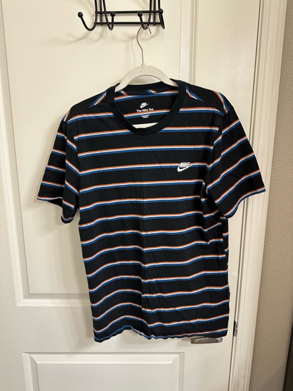 Nike Black Striped Crew Neck Tee - Men’s size large